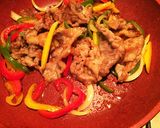 パプリカと牛肉のオイスターソース炒め作り方6写真