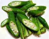 夏だね♪ オクラとベーコンの和風スパ作り方1写真