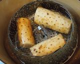 蒸し長芋と鮭の山椒和え作り方1写真