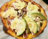 アボカドと豚肉のピザ♪。(発酵なし)作り方4写真