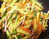 簡単♡細切り野菜の醤油炒め作り方3写真