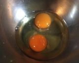 ふわふわ卵の豆苗明太子炒め♪作り方1写真