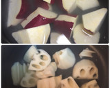 簡単＊鶏とさつま芋と蓮根の甘辛炒め＊作り方2写真