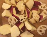 簡単＊鶏とさつま芋と蓮根の甘辛炒め＊作り方4写真