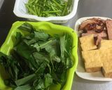 超簡単エンサイ(空芯菜)の炒め物作り方1写真