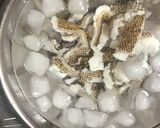 ハタ(ミーバイ)の皮の湯引き作り方4写真