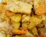 鶏とお芋のゴマ味噌炒め作り方10写真
