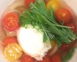 トマトと水菜と卵のおうどん作り方2写真