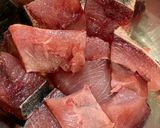 ぶりと舞茸とピーマンのカレーマヨ炒め作り方1写真