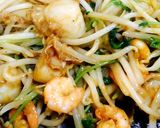 海老と帆立のもやしマヨカレー炒め作り方3写真