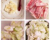 ベーコンと野菜のバター香る和風パスタ作り方1写真