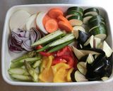 夏野菜のぎゅうぎゅうチーズ焼き☆作り方1写真