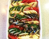 夏野菜とポテトのアンチョビクリーム焼き作り方2写真