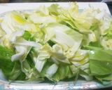 レンチンで簡単！キャベツの肉味噌あんかけ作り方1写真