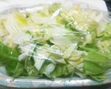 レンチンで簡単！キャベツの肉味噌あんかけ作り方2写真