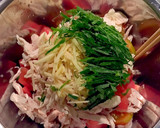 簡単❁ささみとトマトとオクラの香味和え作り方4写真