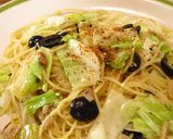 ♡アンチョビとブラックオリーブのパスタ作り方5写真