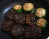 甘辛うんまぃっ✨ピーマンと椎茸の肉詰め♬作り方8写真