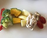 パンの器でチーズフォンデュ♡野菜も添えて作り方1写真