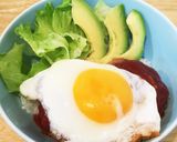 アボカド入りロコモコ丼作り方2写真