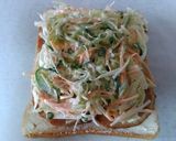 ねぎ入り細切り野菜と焼豚のサンドイッチ作り方7写真