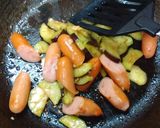 秋野菜の彩り炒めサラダ作り方3写真