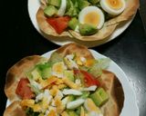 餃子の皮でサラダのお皿～全部食べれるよ♪作り方5写真
