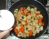 レンコンじゃがいも人参の煮物♪辛子風味作り方7写真
