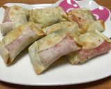餃子の皮でじゃがカマしそチー♪作り方6写真