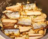 秋刀魚と白ねぎの炊き込みご飯作り方5写真