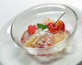 桜桃と白桃のローズゼリー 哈士蟆油のせ作り方9写真