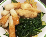 薄揚げとほうれん草とちくわの煮物作り方4写真