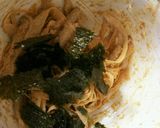 麺つゆ氷でひらひらごぼうの味噌マヨうどん作り方6写真