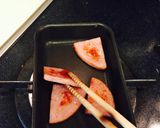 ハムステーキのオイバター焼き☆作り方2写真