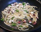 簡単！タコともやしのガパオ風味作り方1写真