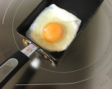 二つ折りにしない お弁当目玉焼き〜☆作り方1写真