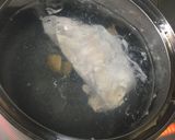 茹で鶏胸肉で！なんちゃってユッケ丼作り方1写真