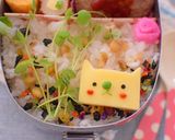 【キャラ弁】カットチーズのネコちゃん弁当作り方5写真