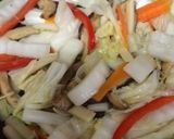 竜田揚げ入り中華丼作り方2写真