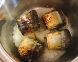 梅しそ秋刀魚ロールの切り昆布おろし煮作り方10写真