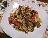里の秋♪きのこのパスタ作り方5写真