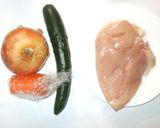 鶏むね肉の甘酢漬け♪簡単サラダ仕立て作り方1写真