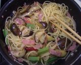 旨い!!ナスオクラベーの夏野菜パスタ♪作り方5写真