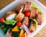 お弁当◎焼肉のたれで♪肉巻きおにぎり。作り方8写真