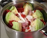 簡単トロトロ〜キャベツ丸ごとスープ作り方1写真