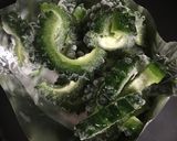 アルミカップで！冷凍ゴーヤのマヨ焼き♪♪作り方2写真