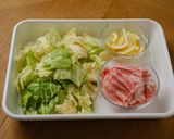 レンジで一発！豚とキャベツの塩レモン蒸し作り方1写真