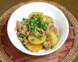 小じゃがいもの豚ひき肉そぼろあんかけ作り方7写真