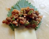 キムチ納豆チーズの生春巻き揚げ✩作り方3写真