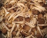 きのこと豚肉の餡かけうどん作り方2写真